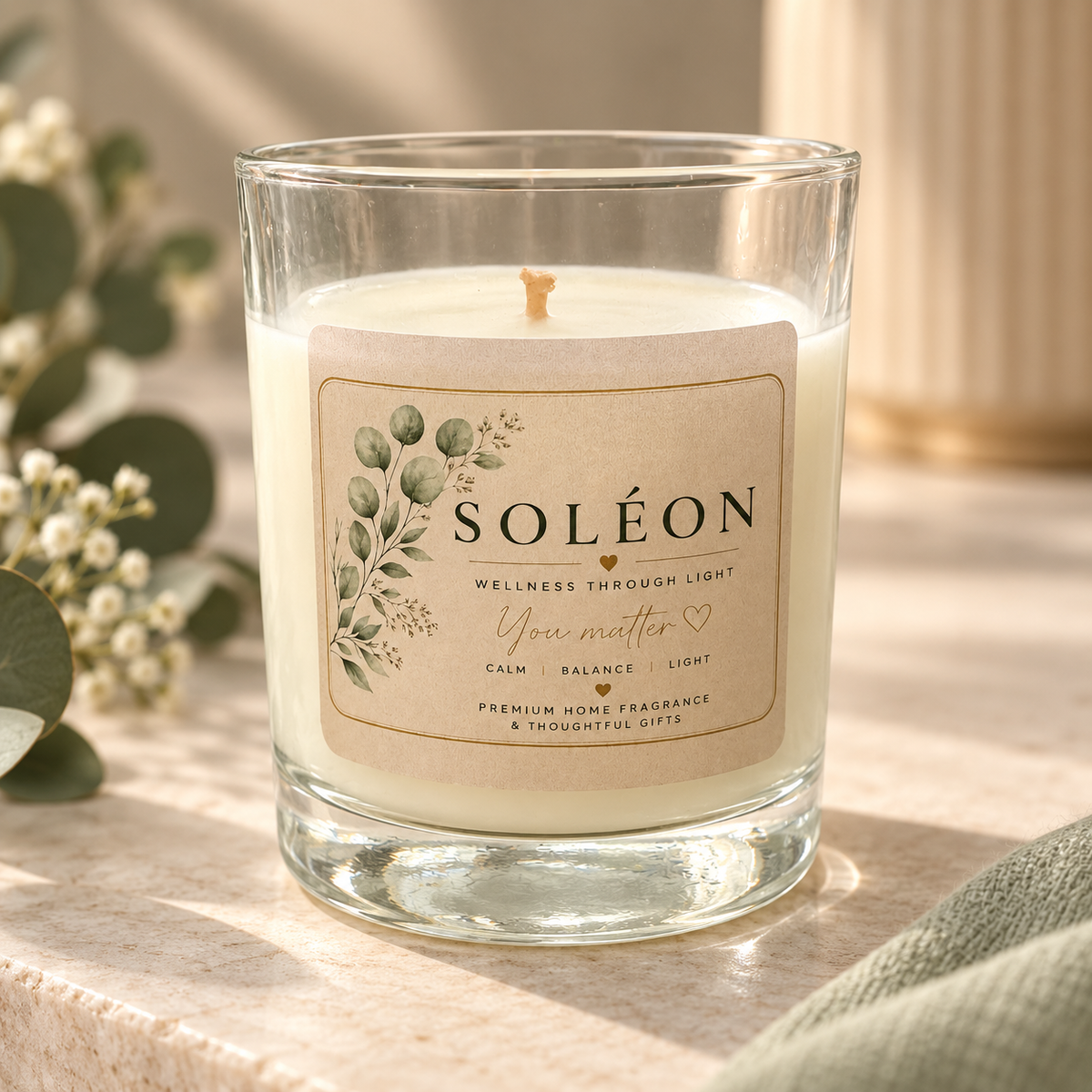 SOLÉON Wellbeing Essential Oil Candle – 30cl