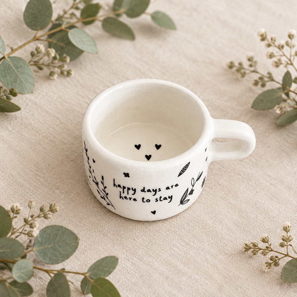 Happy Days Tealight Holder – interior overhead view