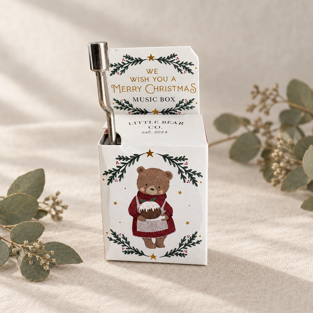 Little Bear Co. We Wish You A Merry Christmas Music Box – main product image